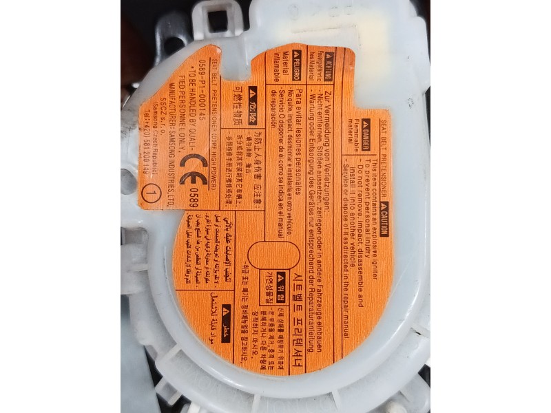 Recambio de cinturon seguridad delantero izquierdo para ssangyong korando (ck) 2.0 e-xdi referencia OEM IAM   