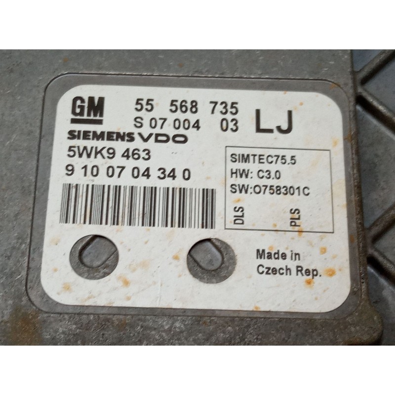 Recambio de centralita motor uce para opel astra h classic hatchback (a04) 1.6 (l48) referencia OEM IAM 55568735 9100704340 