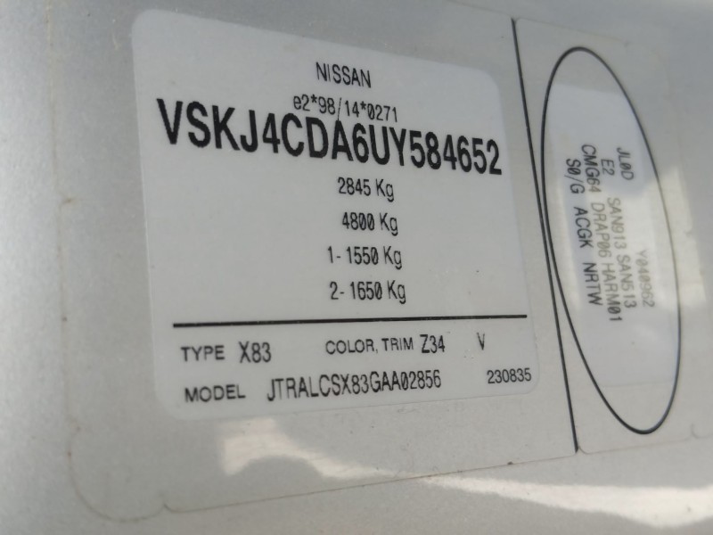 nissan primastar furgoneta (x83) del año 2003