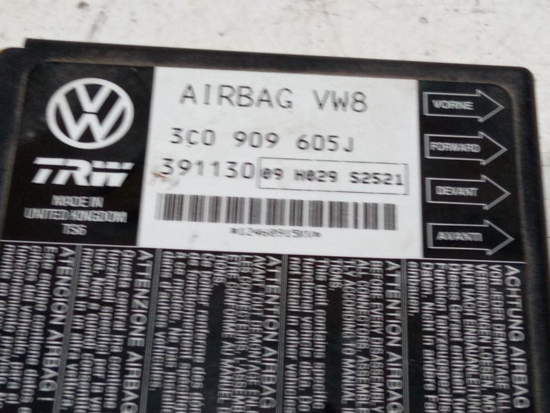 Recambio de centralita airbag para volkswagen passat b6 (3c2) 2.0 tdi referencia OEM IAM 3C0909605J  