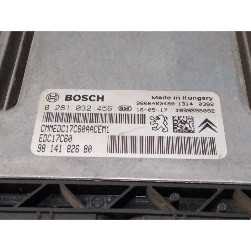 Recambio de centralita motor uce para peugeot 208 i (ca_, cc_) 1.6 hdi / bluehdi 75 referencia OEM IAM 9814182680 0281032456 