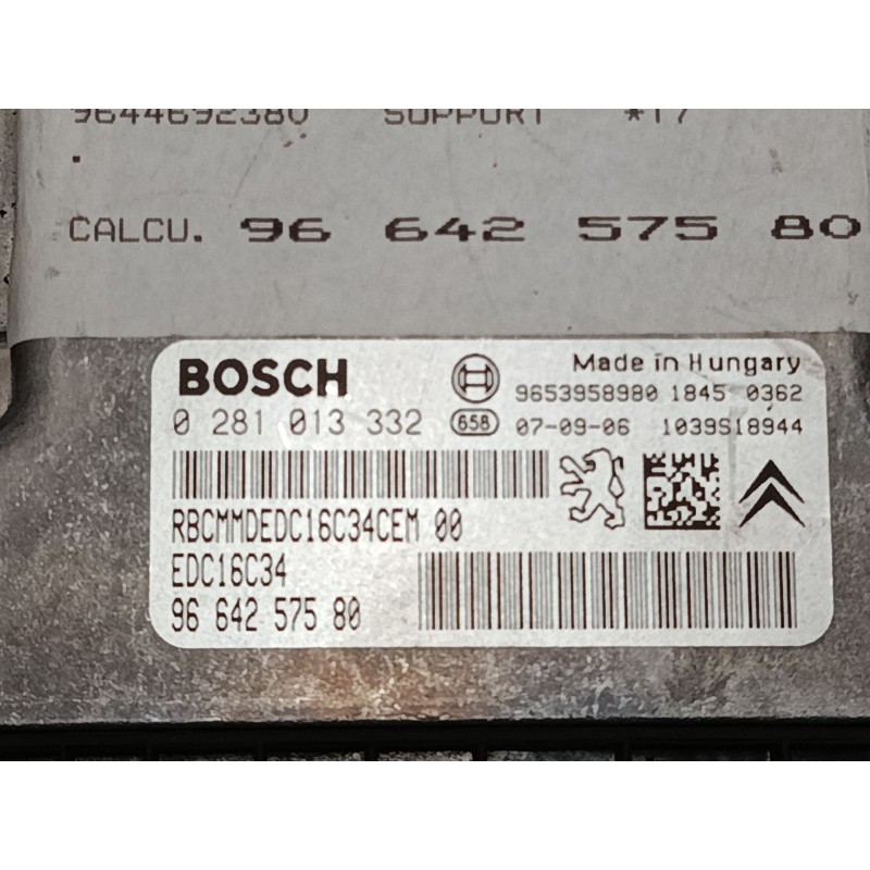 Recambio de centralita motor uce para peugeot 308 i (4a_, 4c_) 1.6 hdi referencia OEM IAM 9653958980  