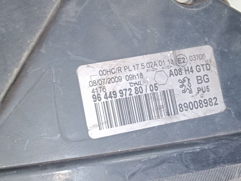 Recambio de faro izquierdo para peugeot 1007 (km_) 1.6 hdi referencia OEM IAM 9644997280  