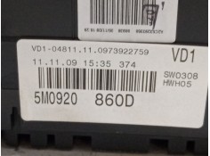 Recambio de cuadro instrumentos para volkswagen golf plus v (5m1, 521) 1.4 tsi referencia OEM IAM 5M0920860D   2