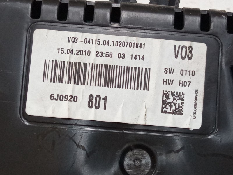 Recambio de cuadro instrumentos para seat ibiza iv sc (6j1, 6p5) 1.2 referencia OEM IAM 6J0920801  