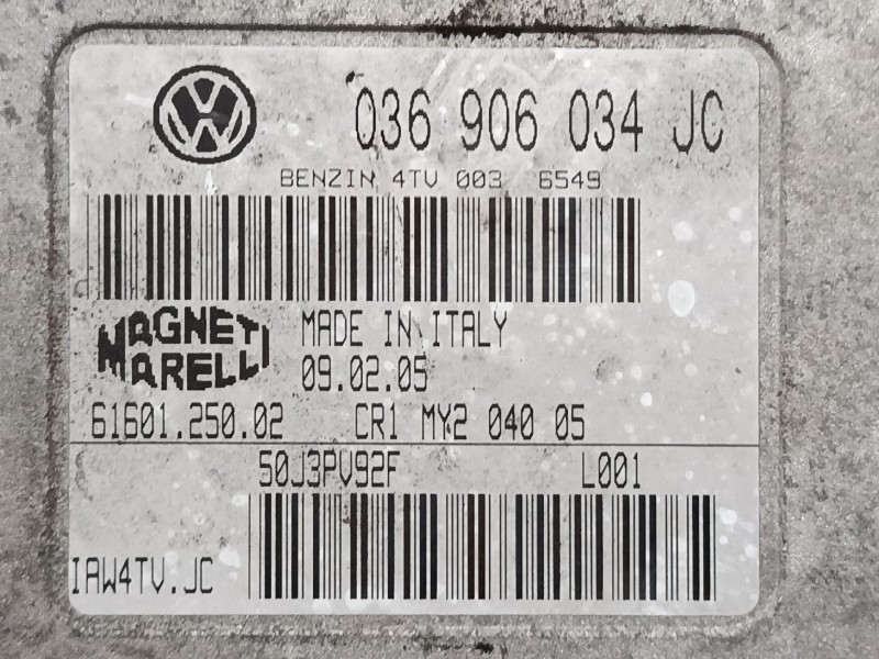 Recambio de centralita motor uce para volkswagen polo iv (9n_, 9a_) 1.4 16v referencia OEM IAM 036906034  