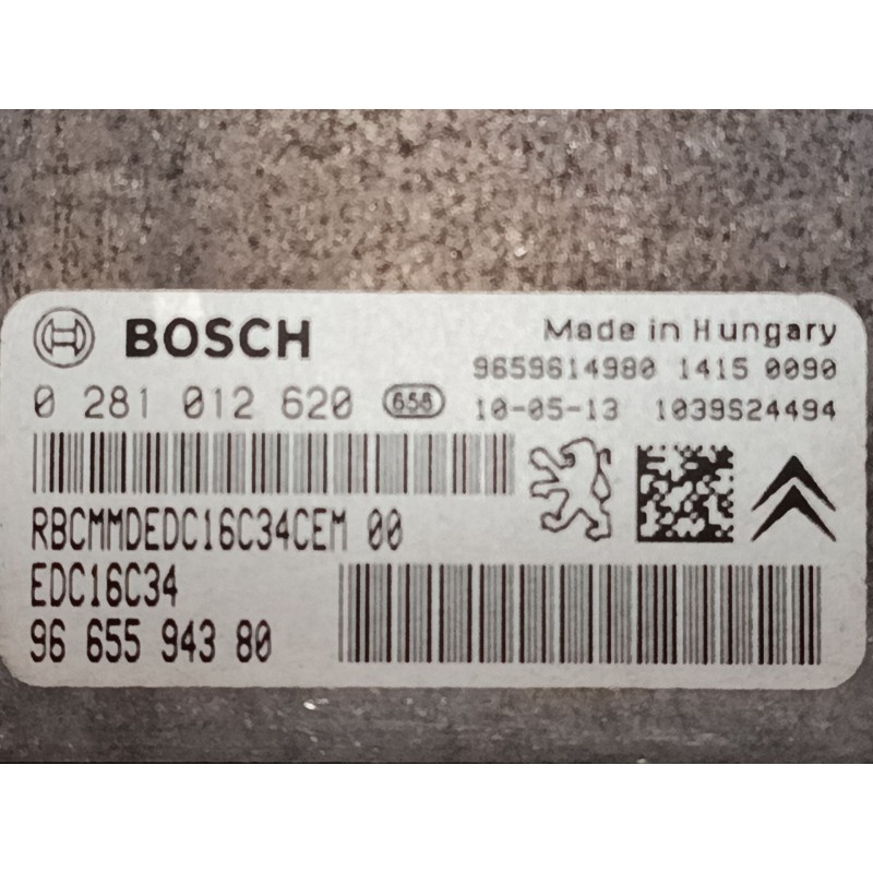Recambio de centralita motor uce para peugeot partner origin monospace (g_) 1.6 hdi 75 referencia OEM IAM 9665594380  
