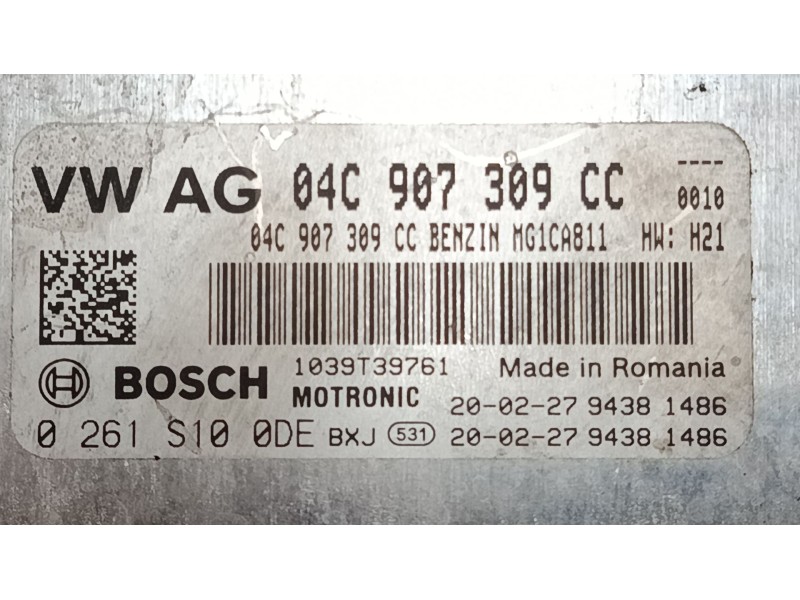 Recambio de centralita motor uce para skoda fabia iii (nj3) 1.0 referencia OEM IAM 04C907309CC 0261S100DE 