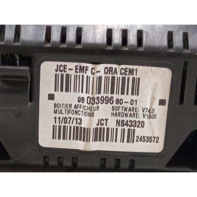 Recambio de pantalla interior reloj para peugeot 308 i (4a_, 4c_) 1.6 16v referencia OEM IAM 98033996  