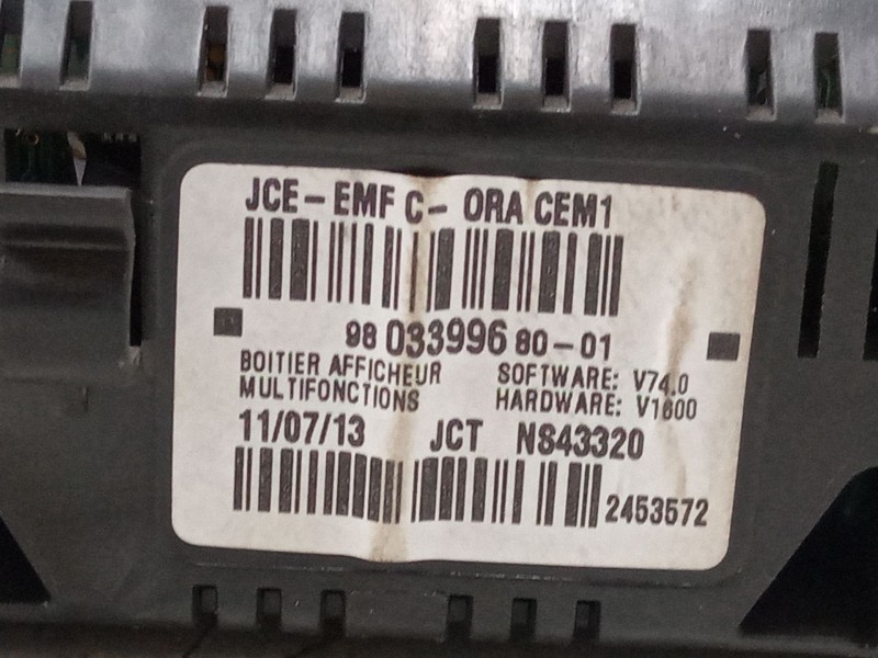 Recambio de pantalla interior reloj para peugeot 308 i (4a_, 4c_) 1.6 16v referencia OEM IAM 98033996  