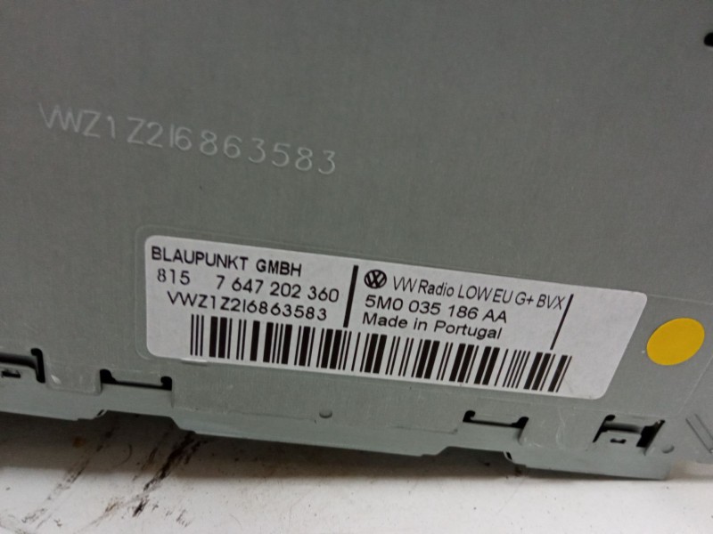 Recambio de radio para volkswagen golf plus v (5m1, 521) 1.4 tsi referencia OEM IAM 5M0035186AA  