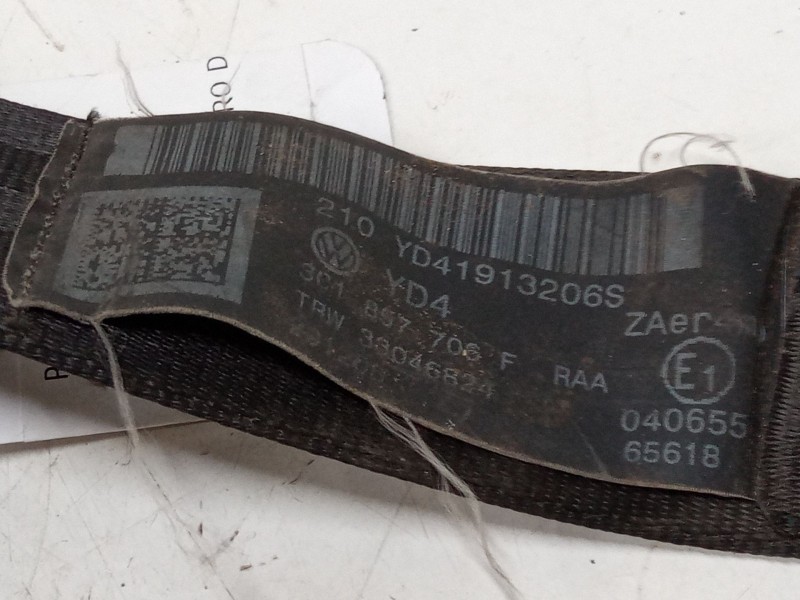 Recambio de cinturon seguridad delantero derecho para volkswagen passat b6 (3c2) 2.0 tdi referencia OEM IAM   