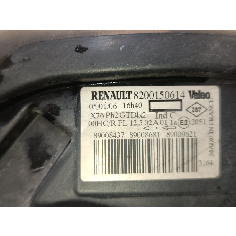 Recambio de faro izquierdo para renault kangoo express (fc0/1_) d 65 1.9 (fc0e, fc02, fc0j, fc0n) referencia OEM IAM 8200150614 
