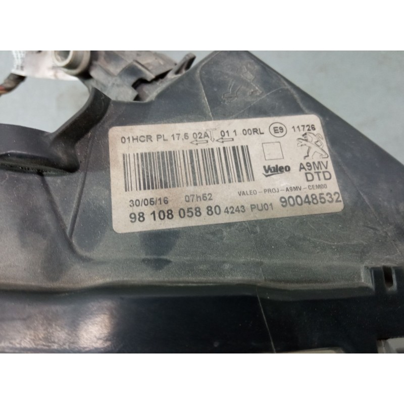 Recambio de faro derecho para peugeot 208 i (ca_, cc_) 1.6 hdi / bluehdi 75 referencia OEM IAM 9810805880  