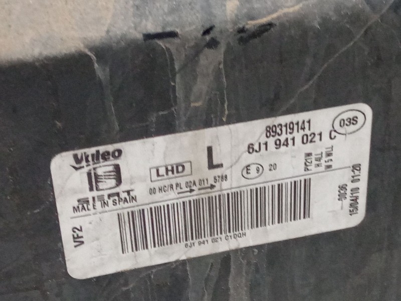Recambio de faro izquierdo para seat ibiza iv sc (6j1, 6p5) 1.2 referencia OEM IAM 6J1941021C  