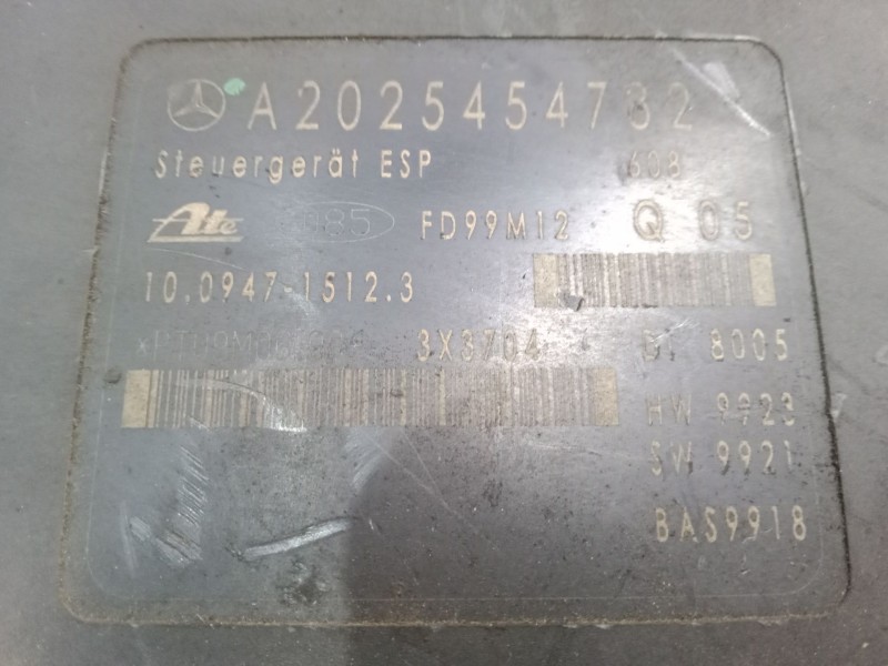 Recambio de abs para mercedes-benz clase c (w202) c 200 cdi (202.134) referencia OEM IAM A2025454732  10.0947-1512.3