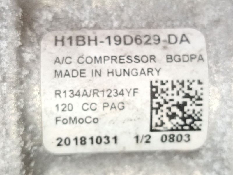 Recambio de compresor a/a para ford fiesta vii (hj, hf) 1.0 ecoboost referencia OEM IAM H1BH19D629DA  
