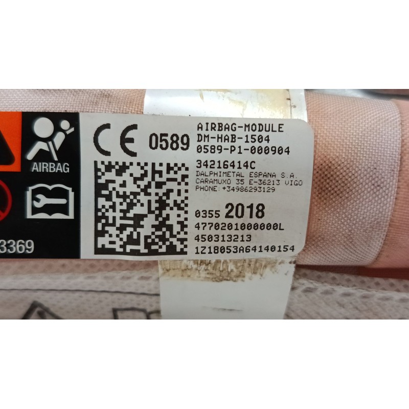 Recambio de airbag cortina delantero izquierdo para opel crossland x / crossland (p17, p2qo) 1.2 (75) referencia OEM IAM 3421641