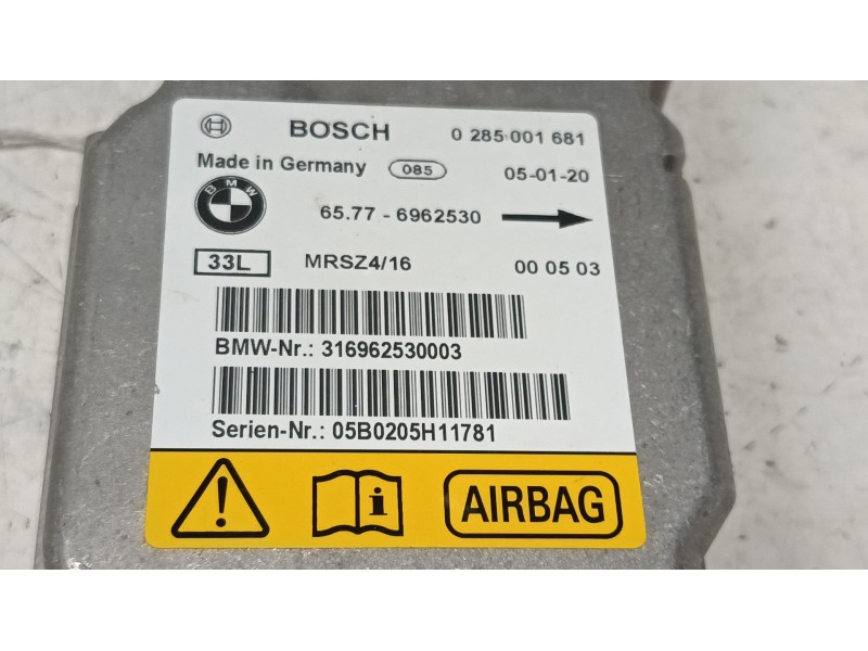 Recambio de centralita airbag para bmw x5 (e53) 3.0 d referencia OEM IAM 0285001681 316962530003 