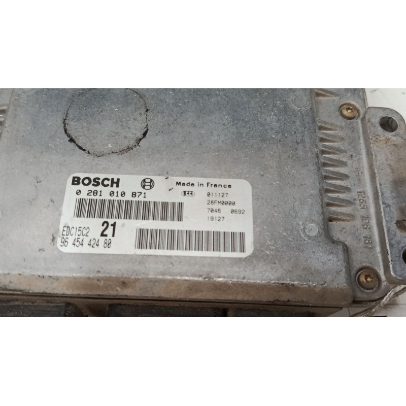 Recambio de centralita motor uce para citroën xsara (n1) 2.0 hdi 109 referencia OEM IAM 9645442480 0281010871 