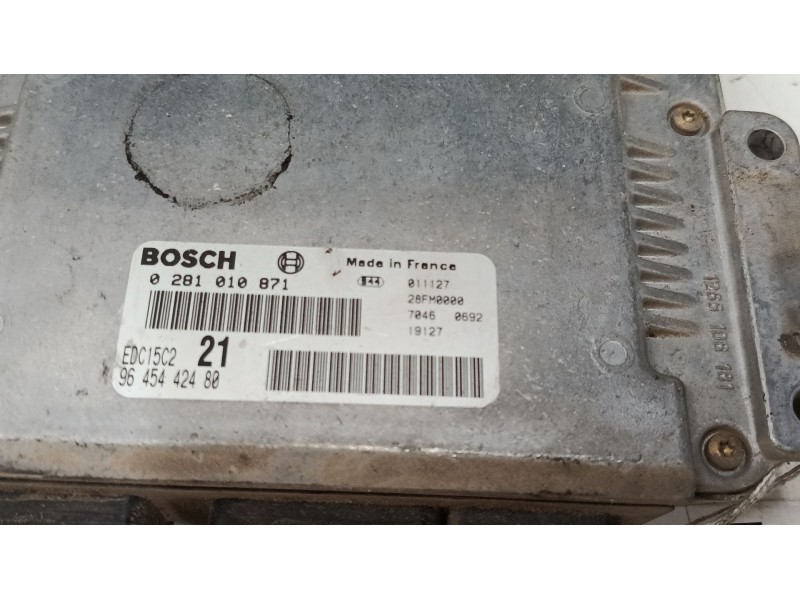 Recambio de centralita motor uce para citroën xsara (n1) 2.0 hdi 109 referencia OEM IAM 9645442480 0281010871 