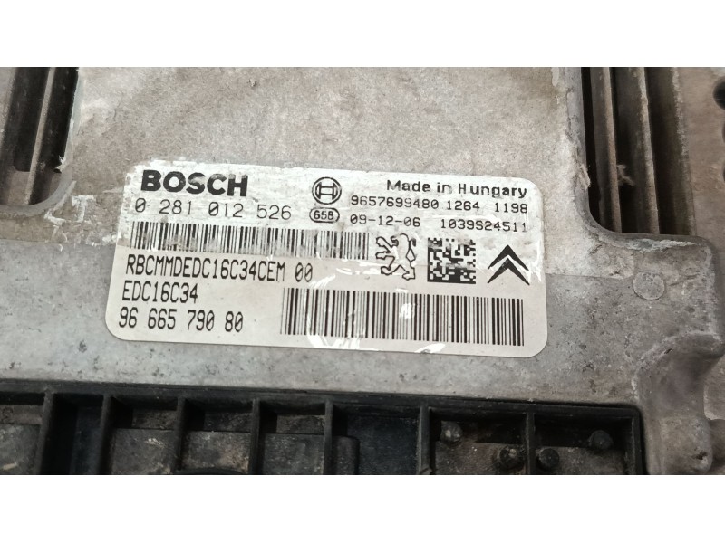 Recambio de centralita motor uce para peugeot 206+ (2l_, 2m_) 1.4 hdi eco 70 referencia OEM IAM 9666579080  
