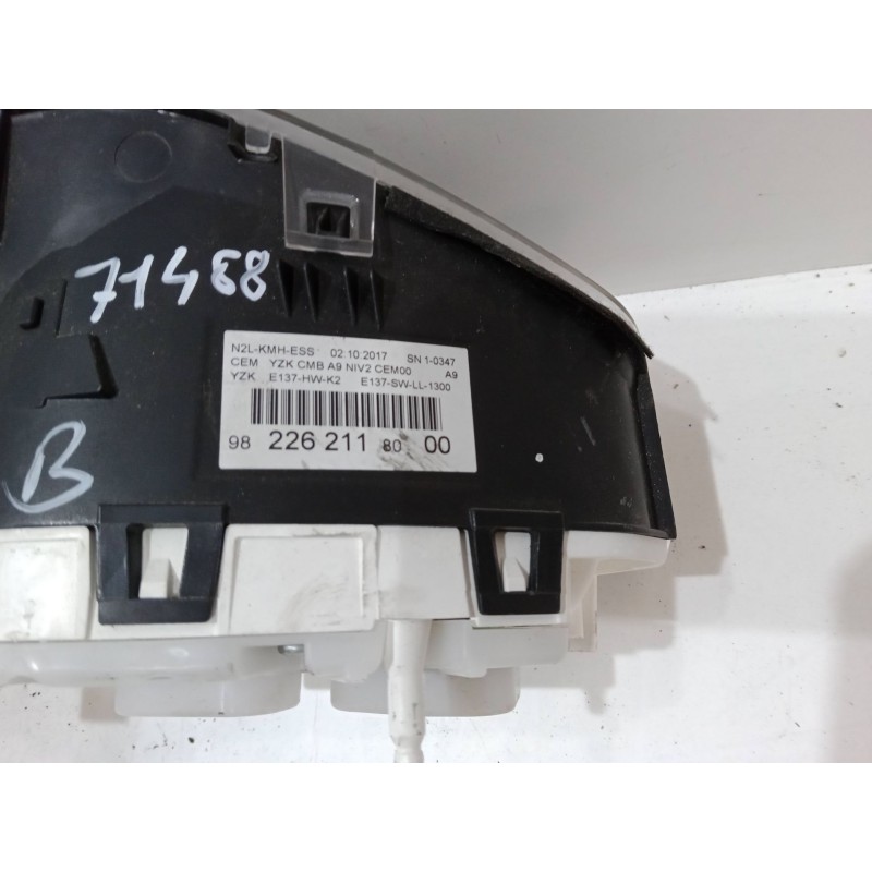 Recambio de cuadro instrumentos para peugeot 208 i (ca_, cc_) 1.2 vti 82 referencia OEM IAM 982262118000  E137-HW-K2