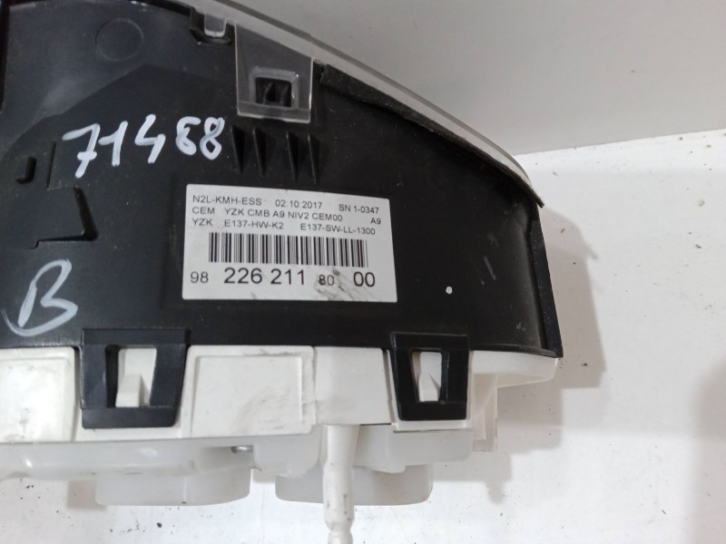 Recambio de cuadro instrumentos para peugeot 208 i (ca_, cc_) 1.2 vti 82 referencia OEM IAM 982262118000  E137-HW-K2