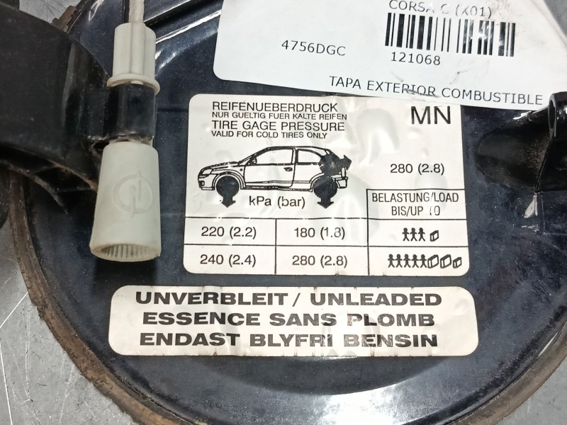 Recambio de tapa exterior combustible para opel corsa c (x01) 1.2 (f08, f68) referencia OEM IAM   