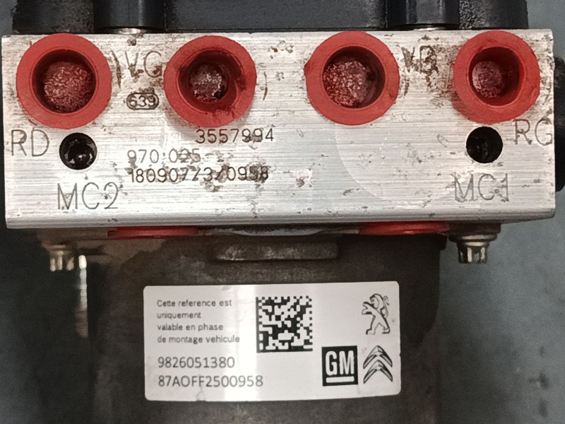 Recambio de abs para citroën c3 iii (sx) 1.2 thp 110 referencia OEM IAM 9826051380  