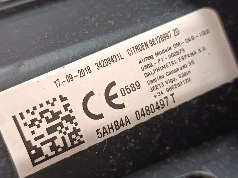 Recambio de airbag volante para citroën c3 iii (sx) 1.2 thp 110 referencia OEM IAM 5AHB4A  