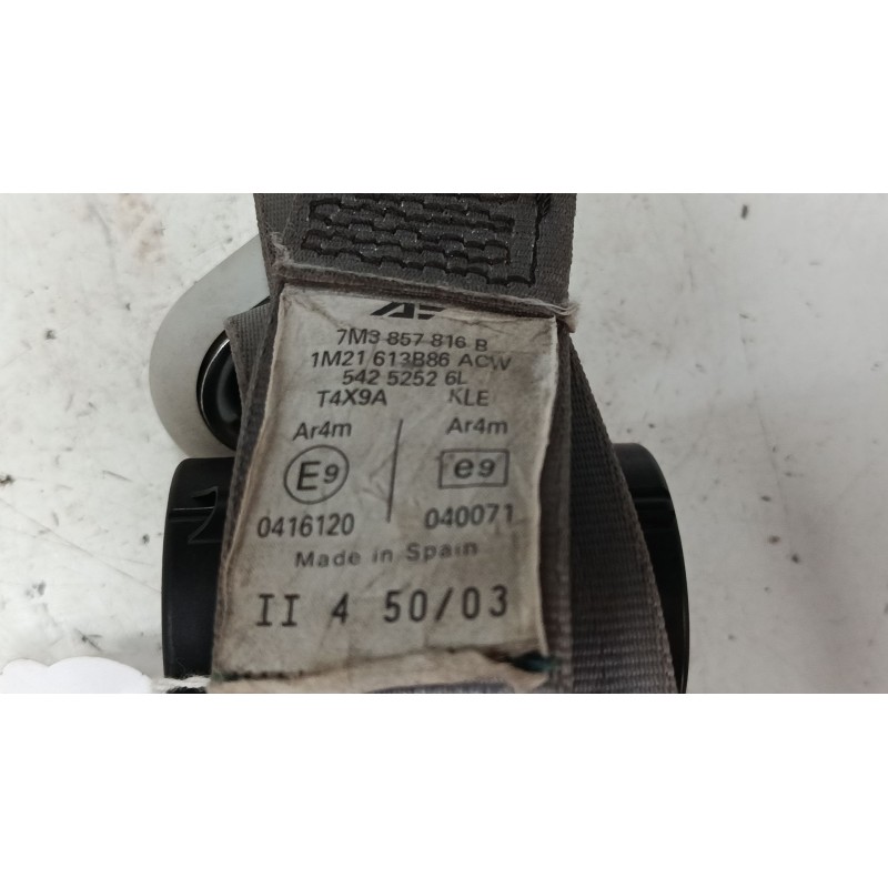 Recambio de cinturon seguridad tercera fila derecho para ford galaxy i (wgr) 1.9 tdi referencia OEM IAM   