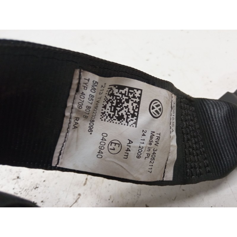 Recambio de cinturon seguridad trasero central para volkswagen golf plus v (5m1, 521) 1.4 tsi referencia OEM IAM   