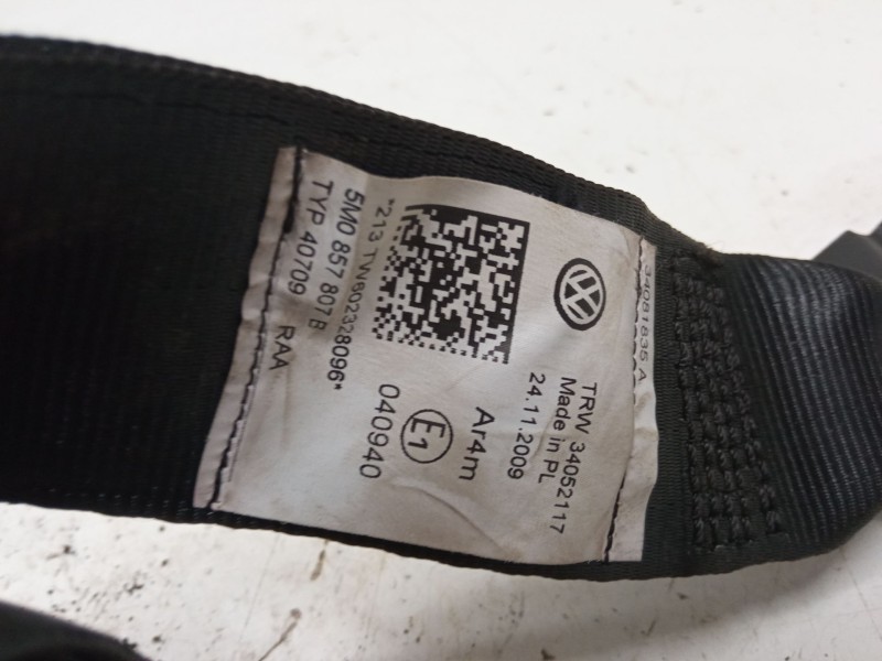 Recambio de cinturon seguridad trasero central para volkswagen golf plus v (5m1, 521) 1.4 tsi referencia OEM IAM   