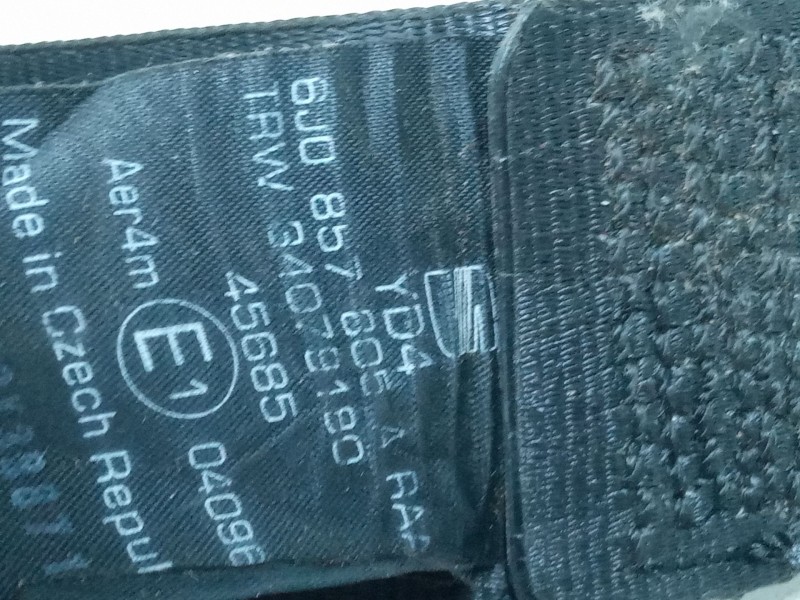 Recambio de cinturon seguridad trasero derecho para seat ibiza iv sc (6j1, 6p5) 1.2 referencia OEM IAM   