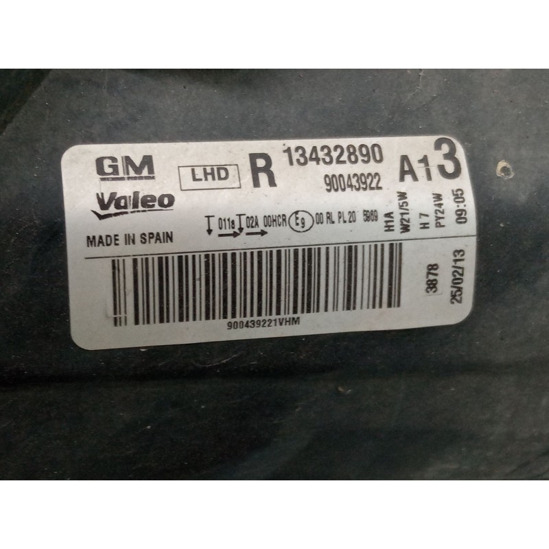 Recambio de faro derecho para opel corsa d (s07) 1.2 (l08, l68) referencia OEM IAM   