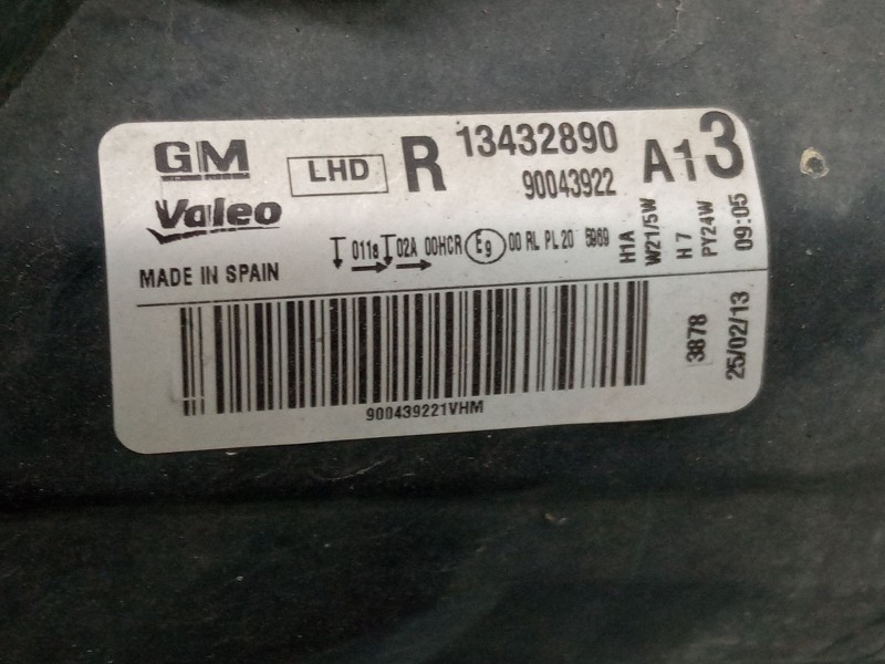 Recambio de faro derecho para opel corsa d (s07) 1.2 (l08, l68) referencia OEM IAM   