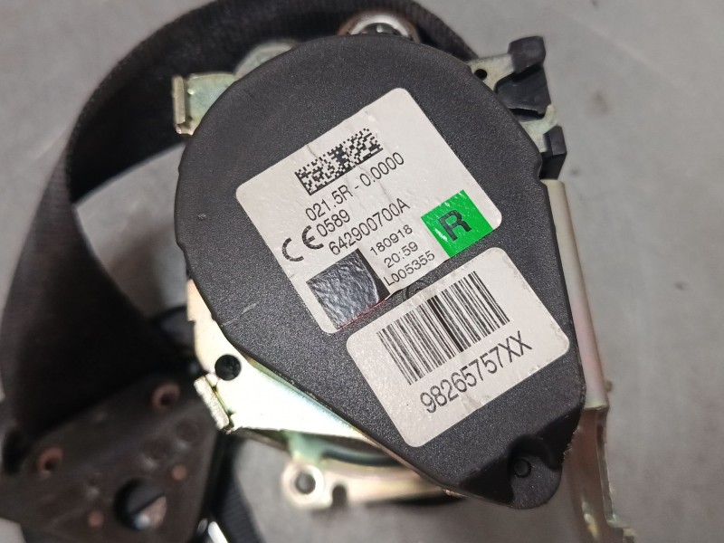 Recambio de cinturon seguridad trasero derecho para citroën c3 iii (sx) 1.2 thp 110 referencia OEM IAM 98265757XX  