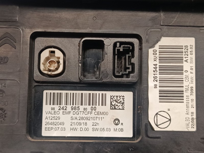 Recambio de pantalla multifuncion para citroën c3 iii (sx) 1.2 thp 110 referencia OEM IAM 982429858000 98261544XU00 