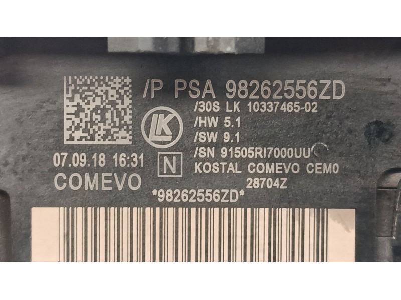 Recambio de mando luces para citroën c3 iii (sx) 1.2 thp 110 referencia OEM IAM 98262556ZD  