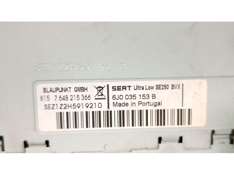 Recambio de radio cd para seat ibiza iv sc (6j1, 6p5) 1.9 tdi referencia OEM IAM W06J0035153B  