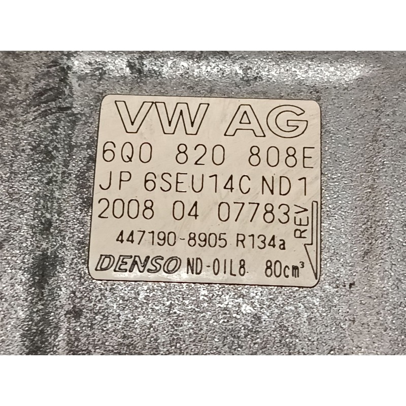 Recambio de compresor a/a para seat ibiza iv (6j5, 6p1) 1.2 referencia OEM IAM 6Q0820808E 6SEU14C 