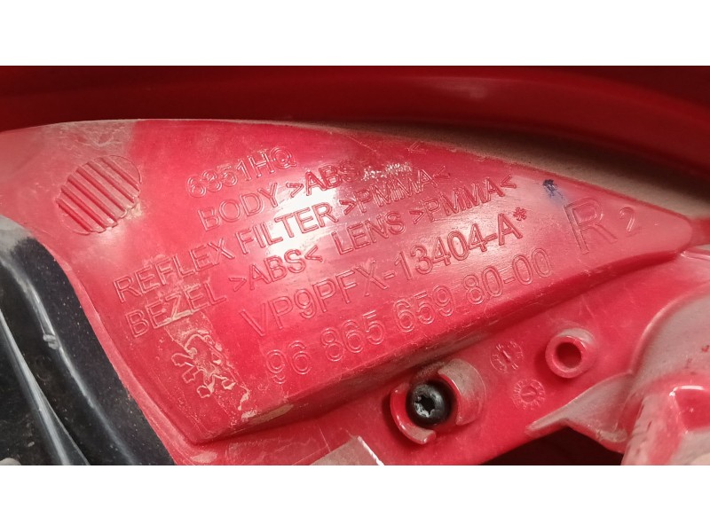 Recambio de piloto trasero derecho para peugeot 207/207+ (wa_, wc_) 1.4 16v referencia OEM IAM 968656598000  