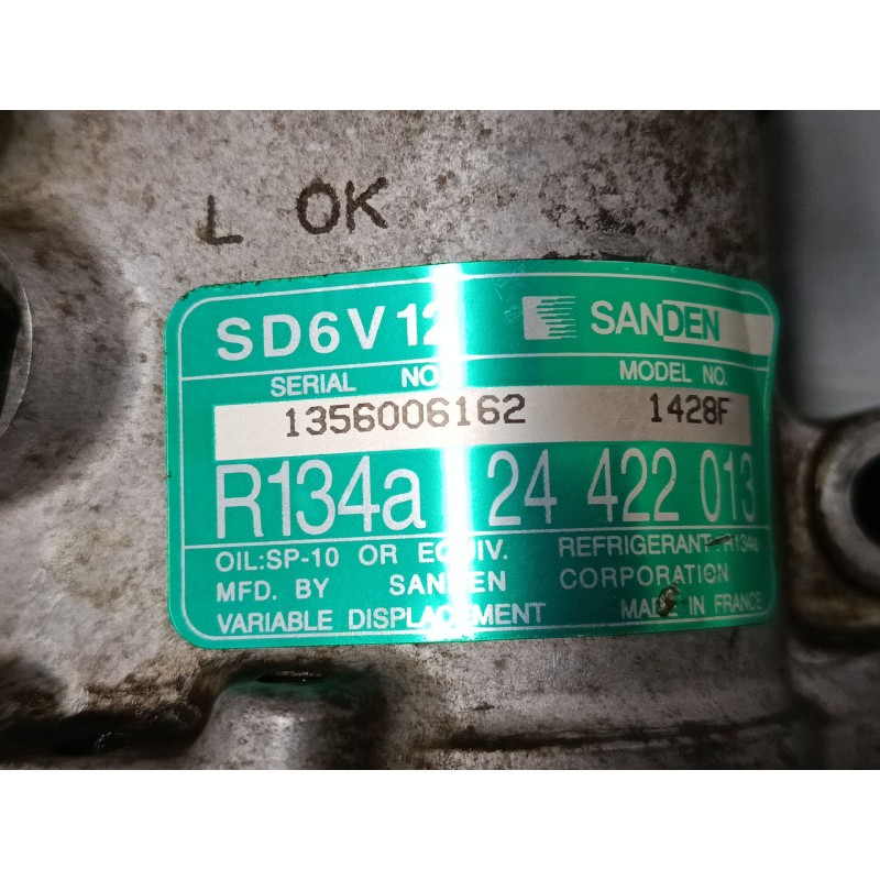 Recambio de compresor a/a para opel astra h (a04) 1.7 cdti (l48) referencia OEM IAM 24422013 SD6V121428F 