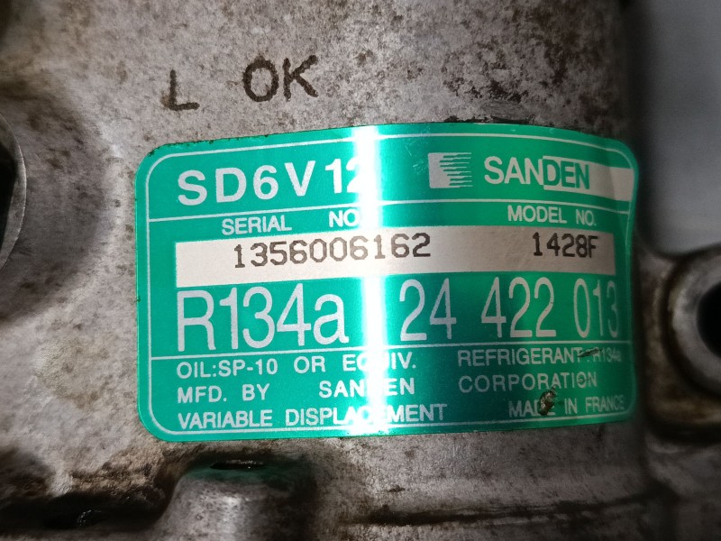 Recambio de compresor a/a para opel astra h (a04) 1.7 cdti (l48) referencia OEM IAM 24422013 SD6V121428F 
