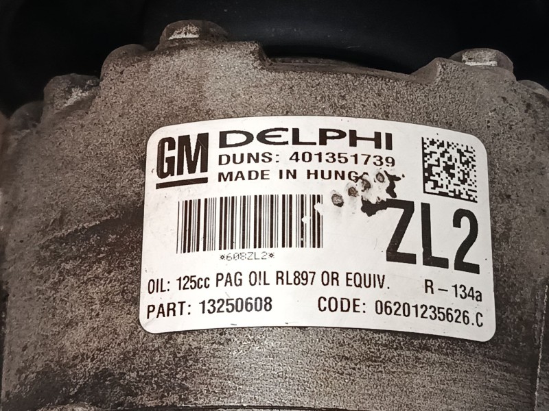 Recambio de compresor aire acondicionado para opel astra j (p10) 1.4 turbo (68) referencia OEM IAM 13250608 401351739 