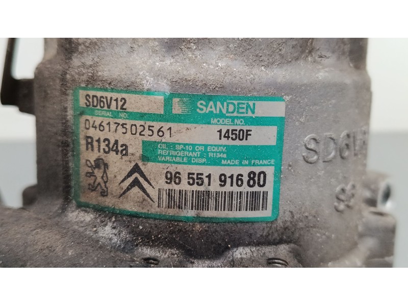 Recambio de compresor a/a para citroën c2 (jm_) 1.4 hdi referencia OEM IAM SD6V12 1450F 9655191680 