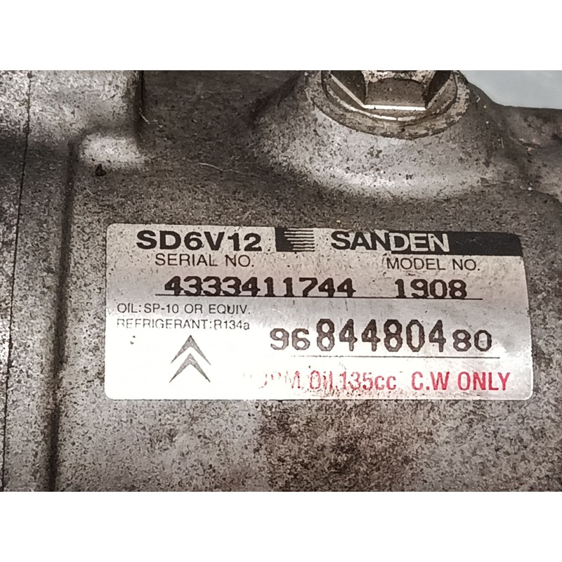 Recambio de compresor a/a para citroën c3 i (fc_, fn_) 1.1 i referencia OEM IAM 9684480480 SD6V12 1908 