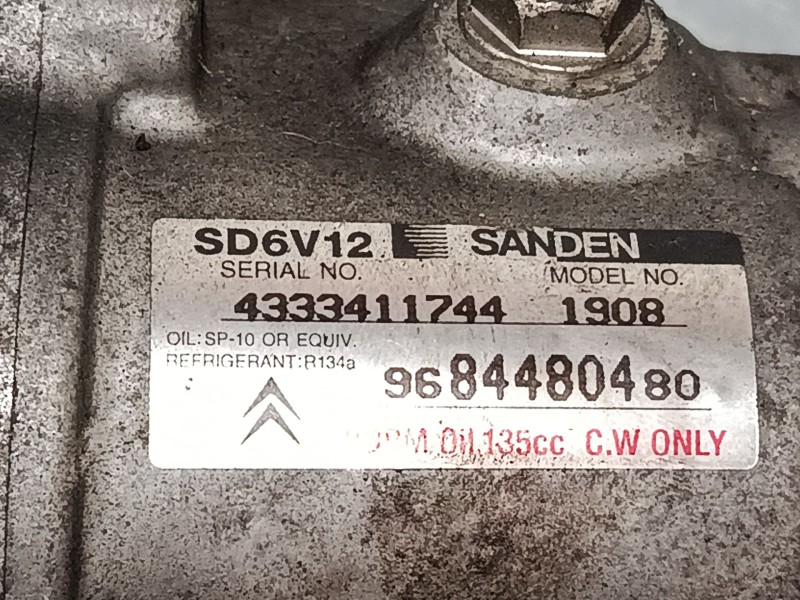 Recambio de compresor a/a para citroën c3 i (fc_, fn_) 1.1 i referencia OEM IAM 9684480480 SD6V12 1908 