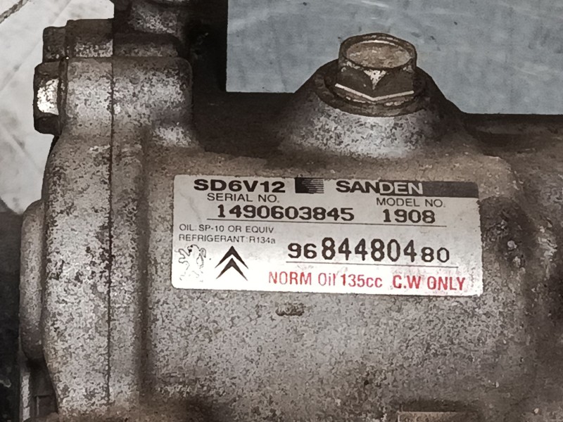 Recambio de compresor a/a para citroën c3 i (fc_, fn_) 1.4 hdi referencia OEM IAM 9684480480 SD6V12 1908 
